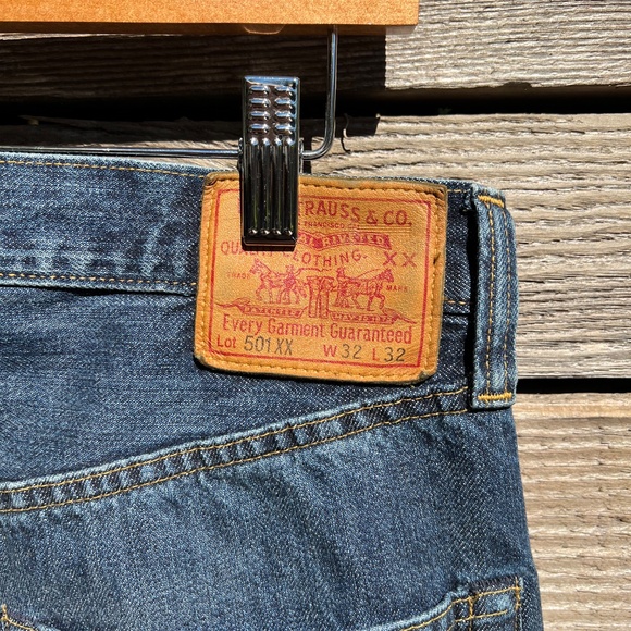 Levi’s 501XX Selvedge Denim Jean in Dark blue wash: Size W32 L32 - Picture 4 of 8